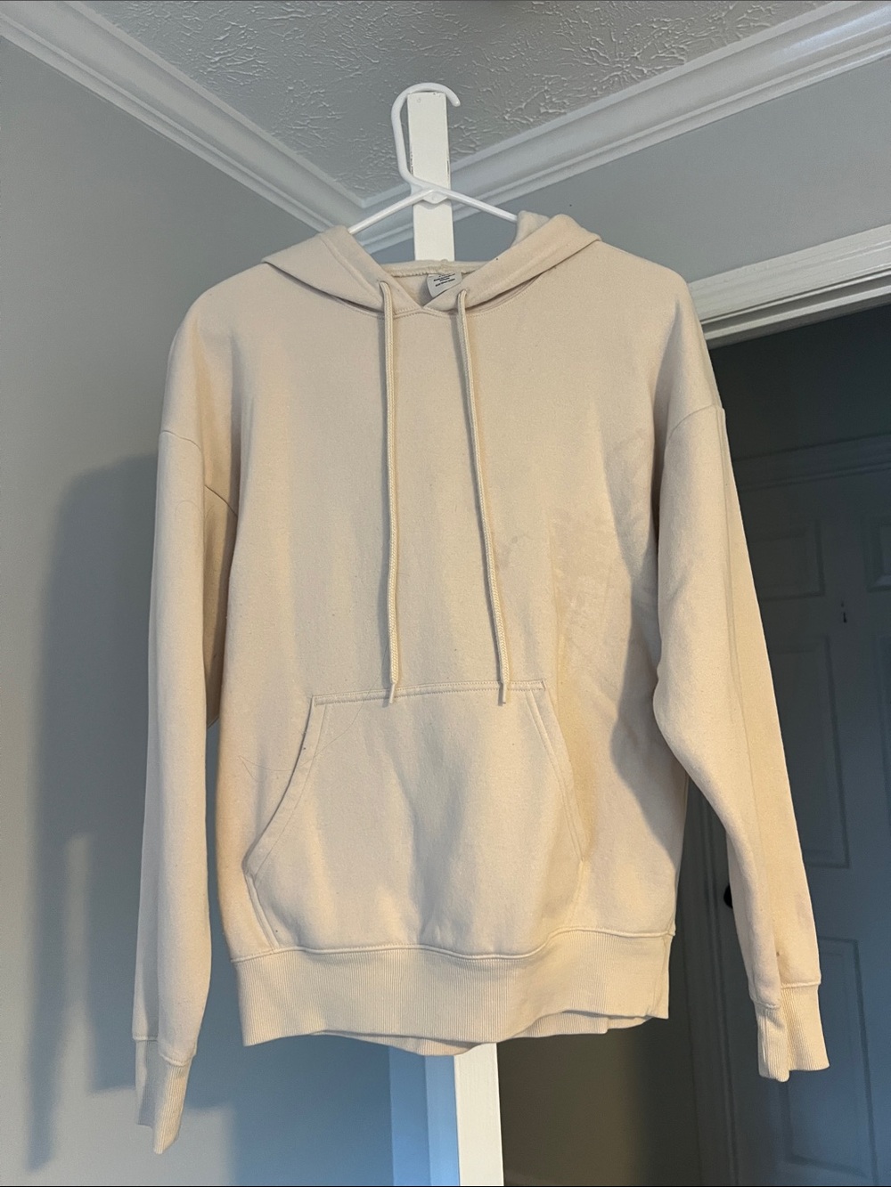No Boundaries Cream Pullover Hoodie with Hood